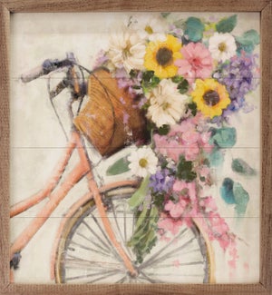Flower Bike 2  Pink By Nina Blue